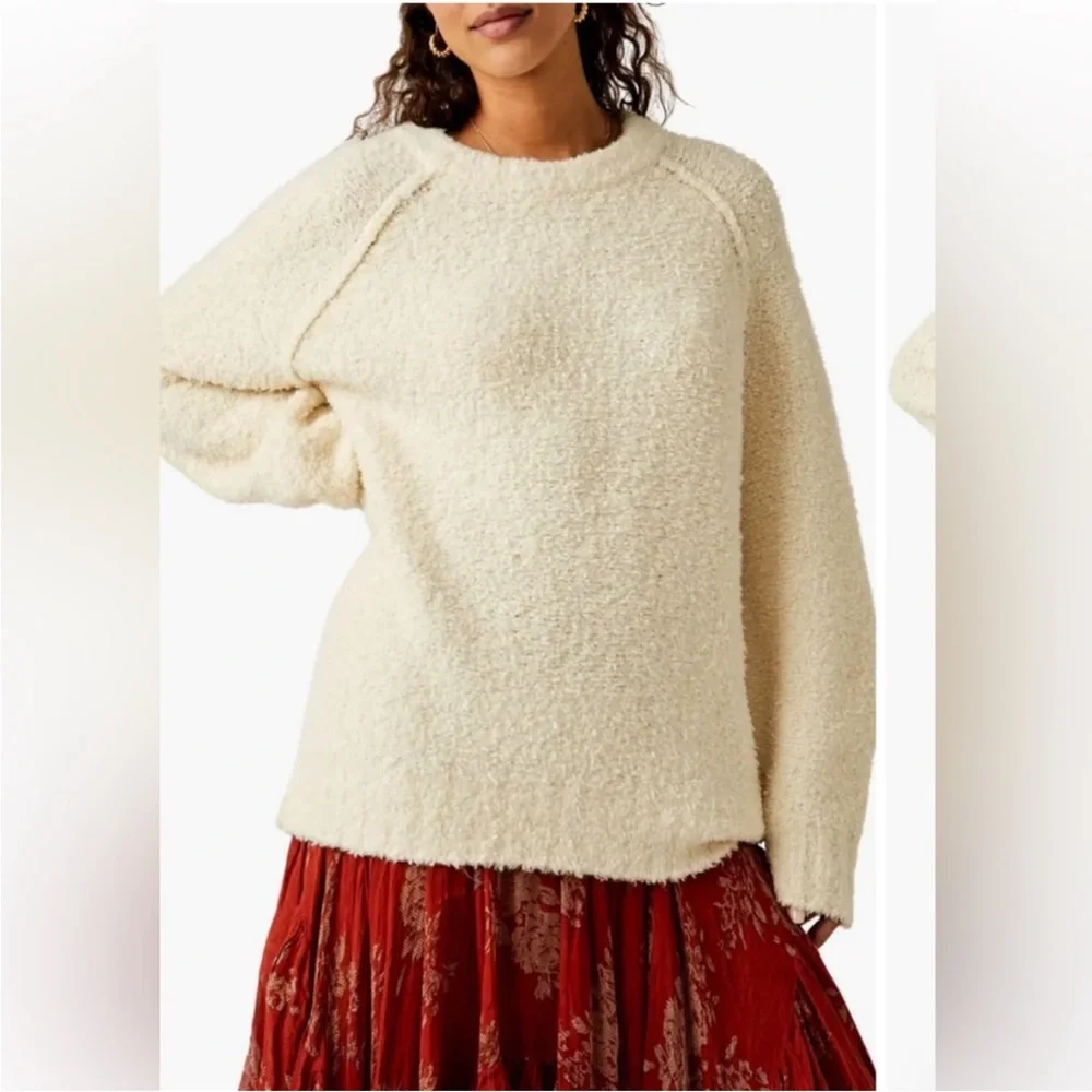 Free People Teddy Sweater Tunic. NWOT sugar swirl - Picture 6 of 6